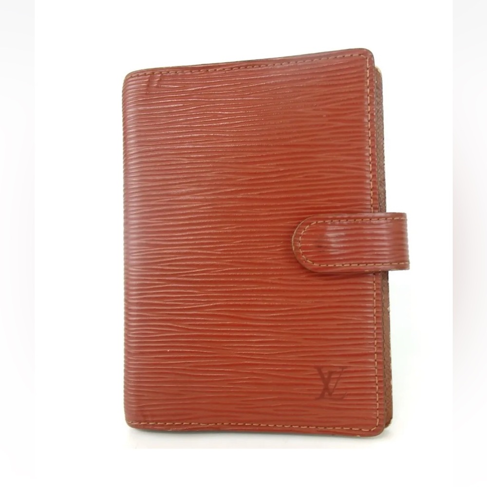 Authentic LOUIS VUITTON Epi Notebook Cover Agenda Notebook cover leather 🤎